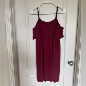 NWOT DARK Red Cold Shoulder Dress